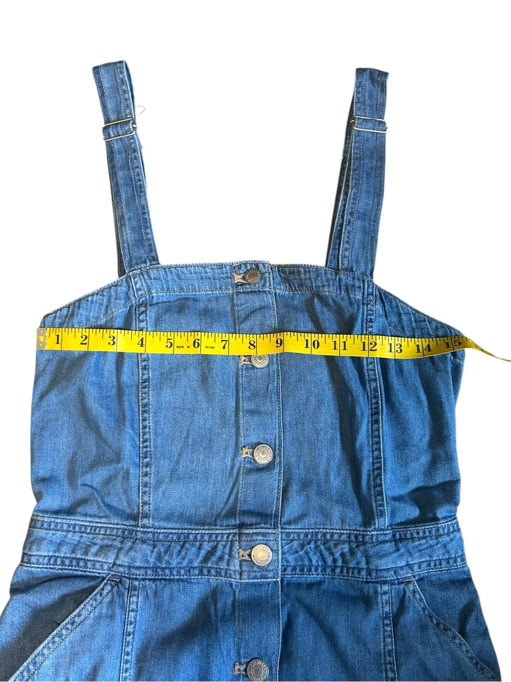 Levi’s Premium Cherie Denim Button Front Midi Dress Small - Picture 7 of 16